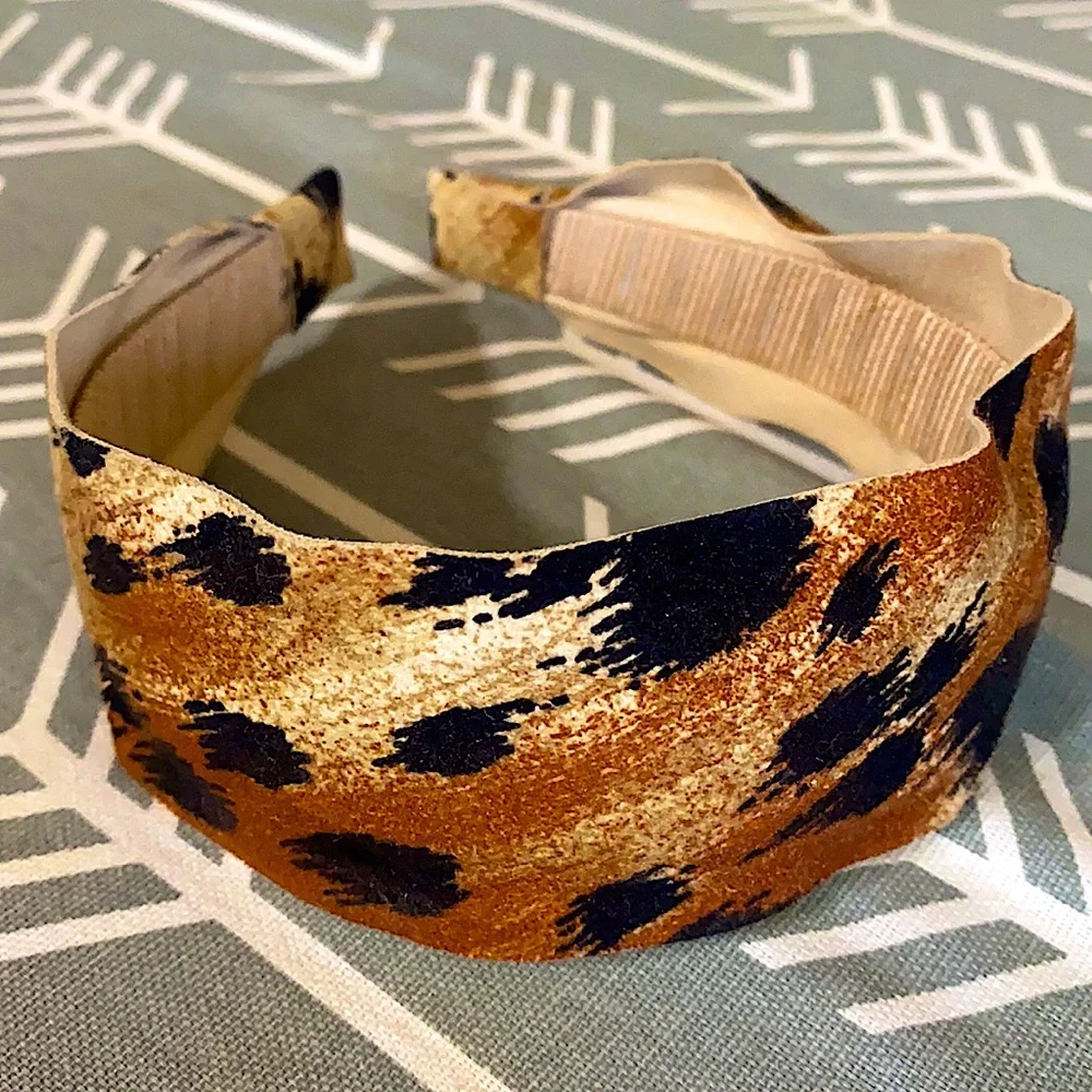Head dress New York fabric Leopard Headband
